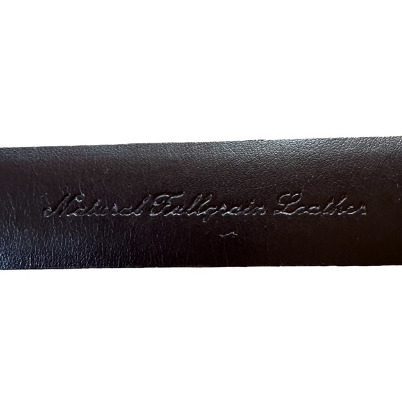 *Women’s Vint Sm Calvin Klein Brown Natural Fullgrain Leather Belt Gold Buckle - Picture 8 of 11